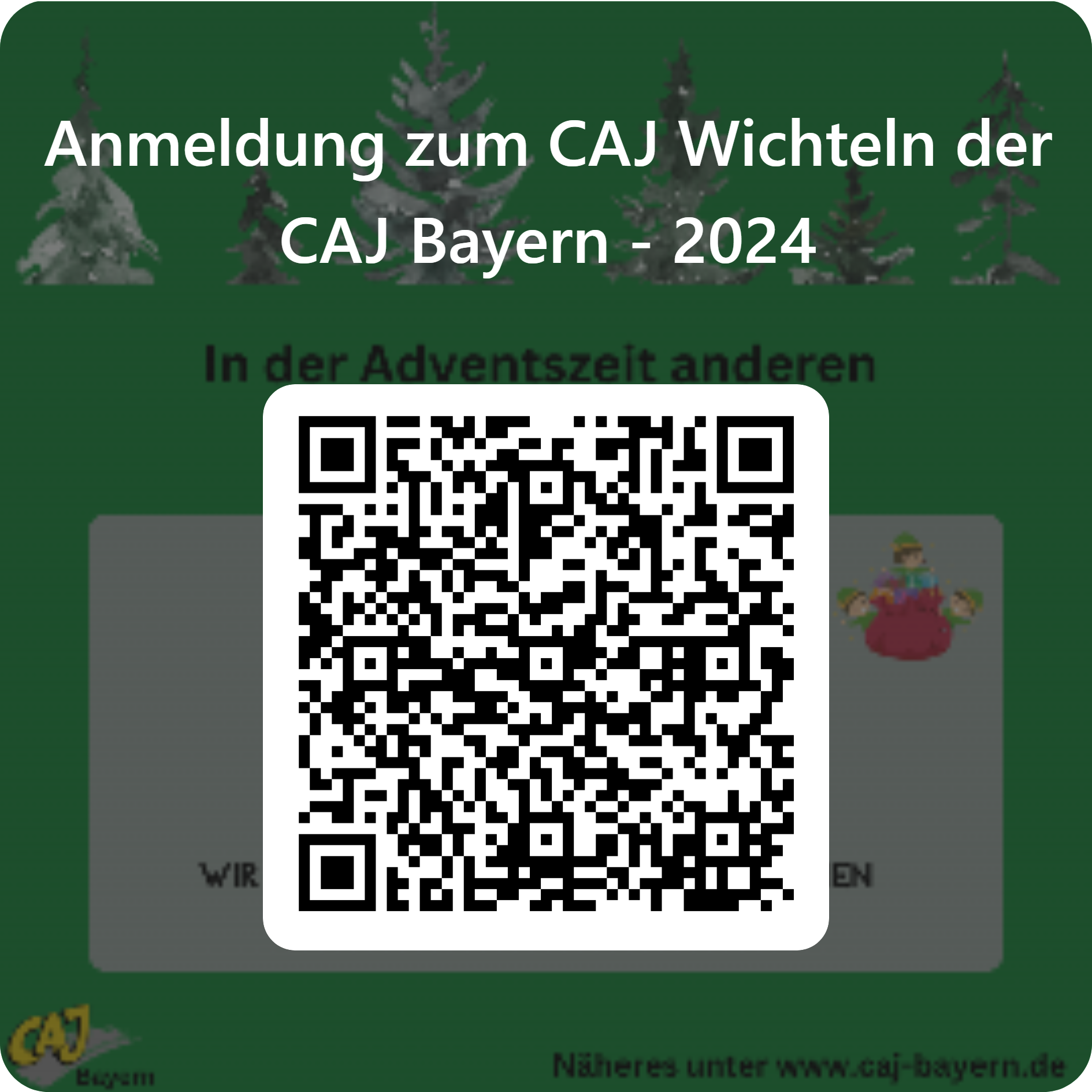 QRCode fur Anmeldung zum CAJ Wichteln der CAJ Bayern   2024